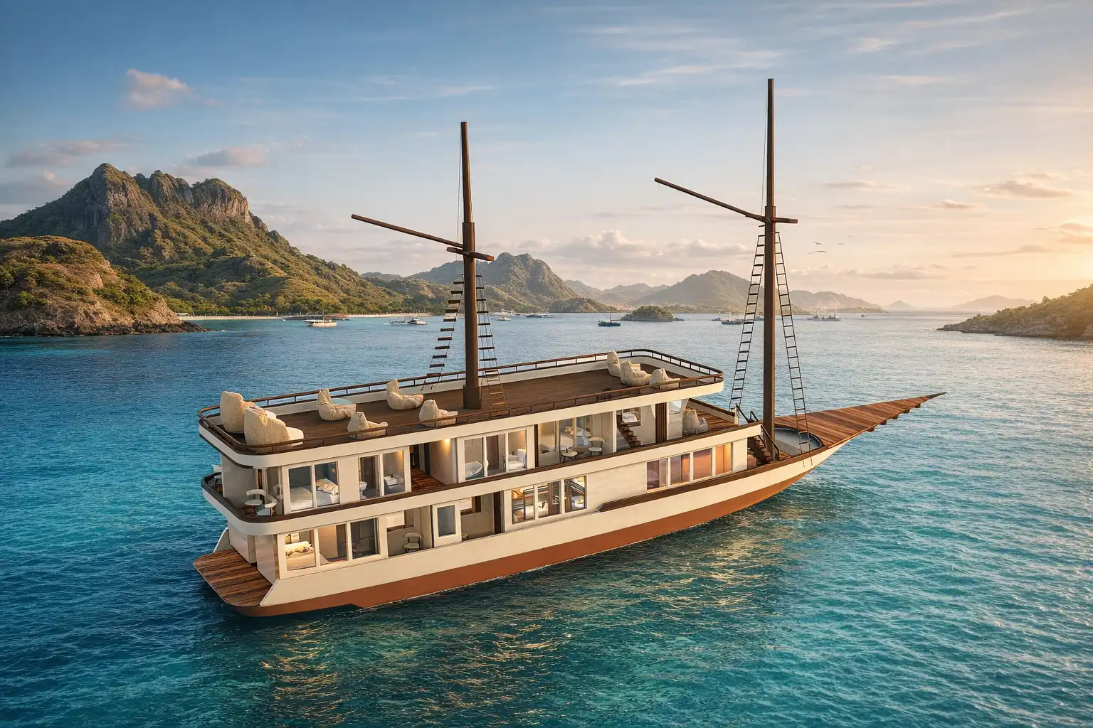Open Trip Labuan Bajo Kapal Phinisi Luxury Aura Suci